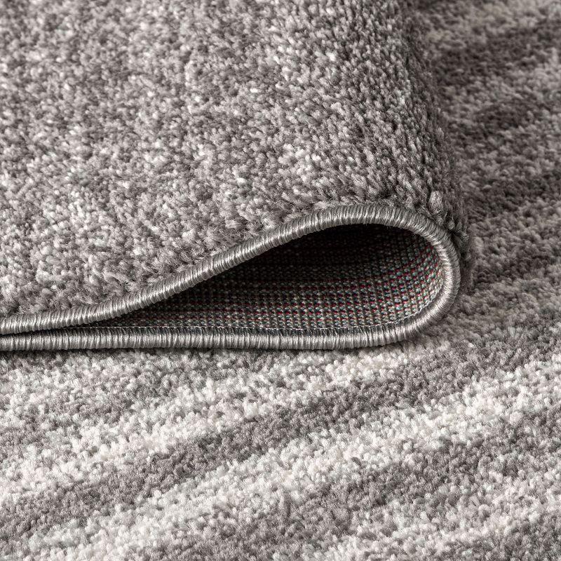 3'x5' Aya Berber Stripe Geometric Area Rug, Gray/Cream - JONATHAN Y