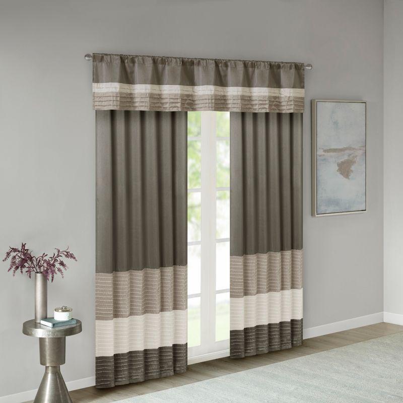 Madison Park Amherst Polyoni Pintuck Single Window Valance