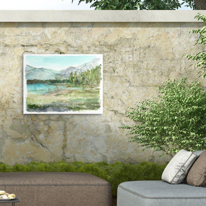 "Plein Air Reservoir I" Outdoor Canvas