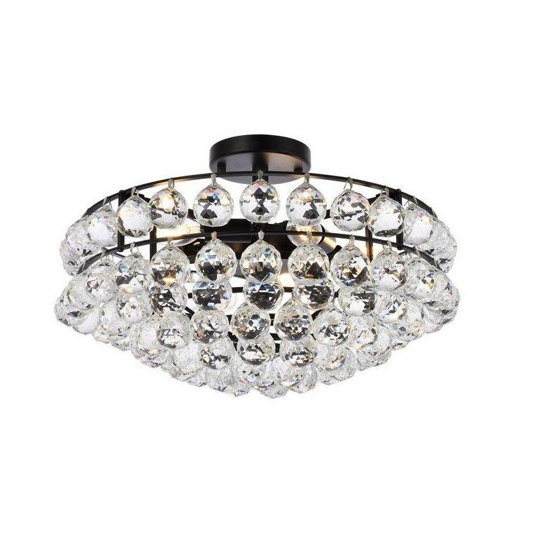 Elegant Lighting Savannah 18 inch flush mount in black