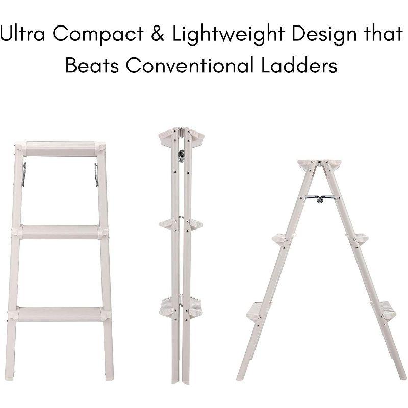 BirdRock Home 3 - Step Steel Lightweight Folding Step Ladder