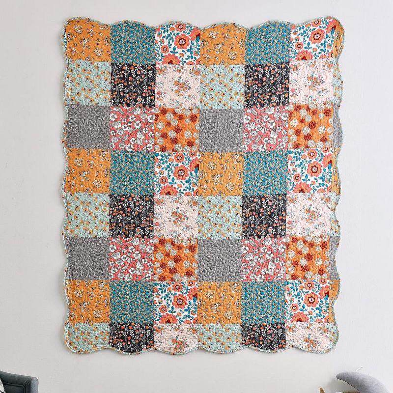 Barefoot Bungalow Carlie Reversible Quilted Cotton Throw