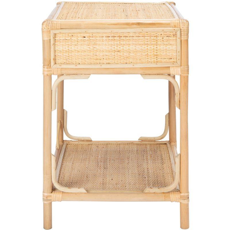 Roya 1 Drawer 1 Shelf Nightstand - Natural - Safavieh.