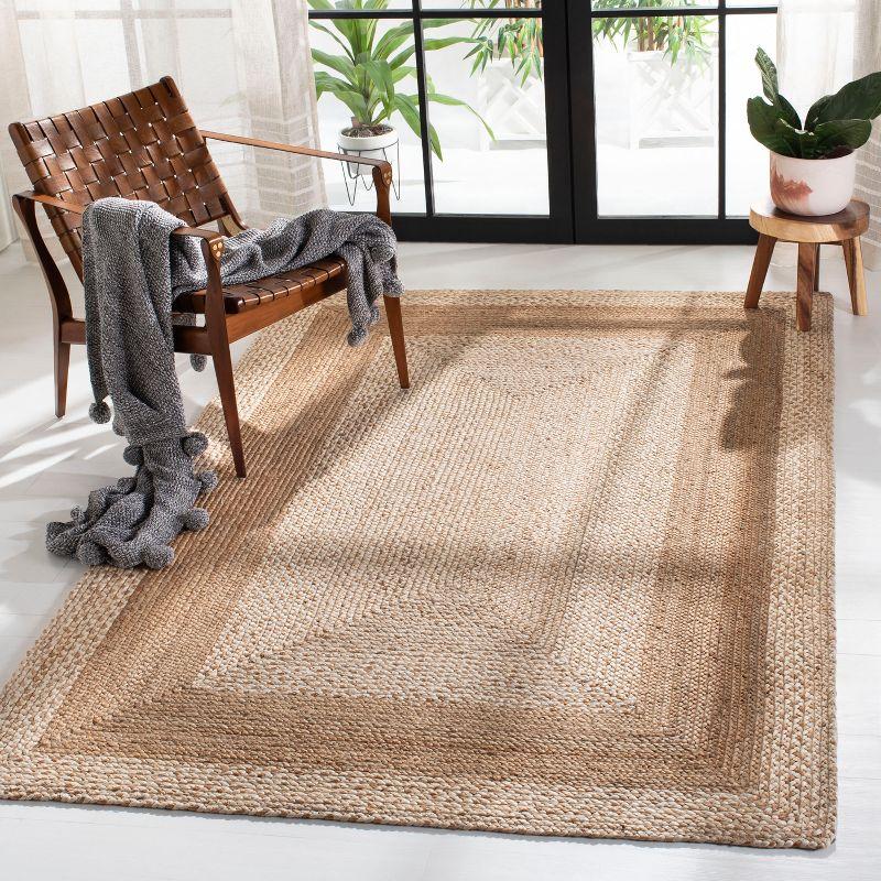 Handwoven Geometric Jute 3' x 5' Area Rug, Natural