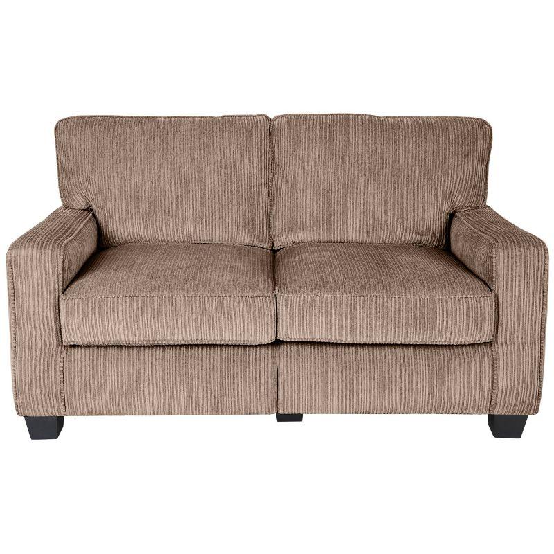 Serta Palisades 61" Track Arm Sofa, Easy Care Fabric, Soft Pillow Back, Pocket Coil Seat Cushions