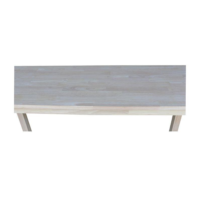 Solano Unfinished Solid Wood Console Table with Storage Shelf