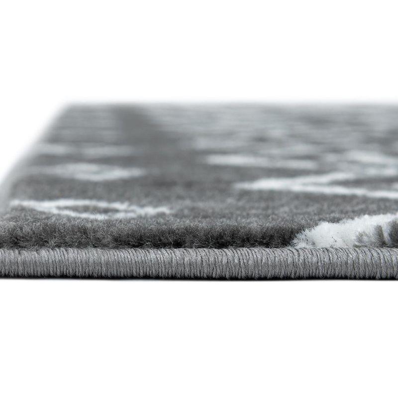 Unique Loom 6' 0 x 6' 0 Square Moroccan Trellis Gray Area Rug