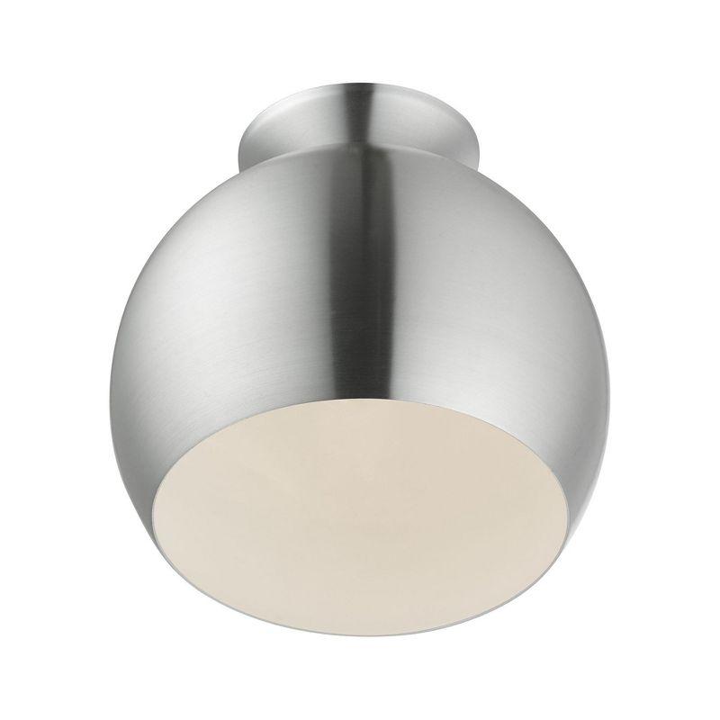 Livex Lighting Piedmont 1 - Light Semi-Flush Mount in  Brushed Aluminum