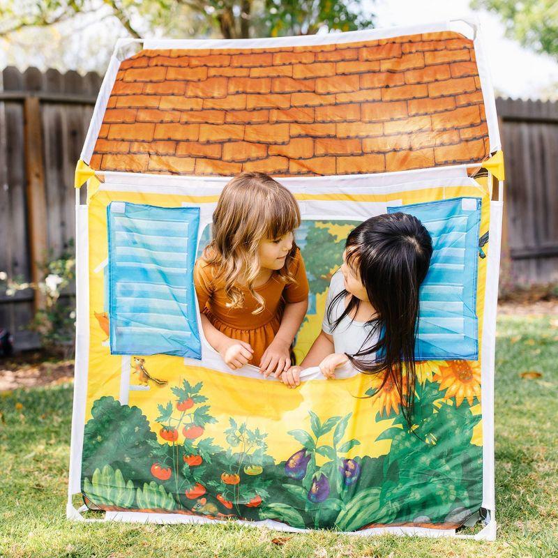 Cozy Cottage Fabric Play Tent with Storage Tote