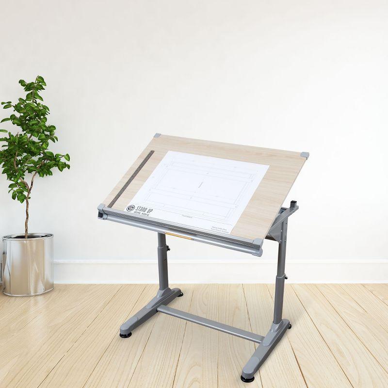 Stand Up Desk Store Adjustable Height and Angle Drafting Table Drawing Desk with Large Surface