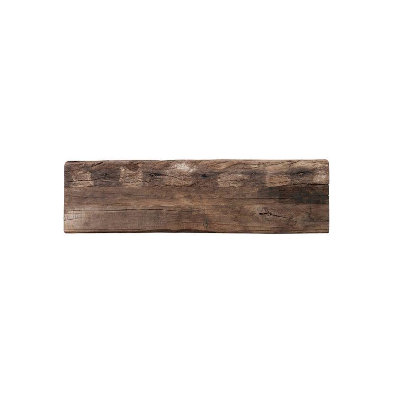 Storied Home Long Wood Bench Natural: Rectangle Shape, 17.5" Height, Dry Dust Care, Adult Assembly Required