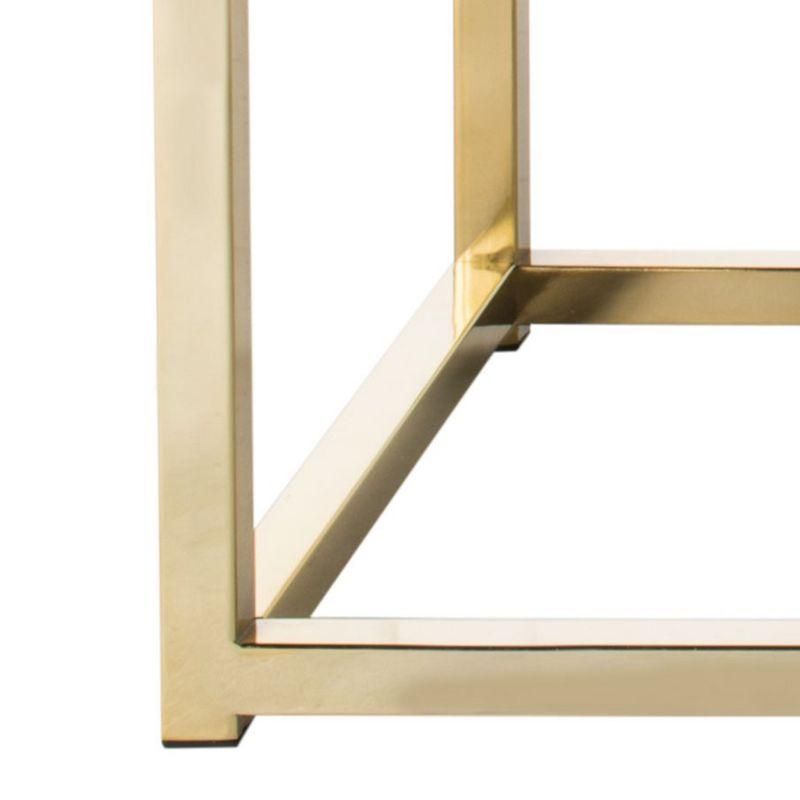 Reynolds Velvet Bench - Black Velvet/Brass - Safavieh