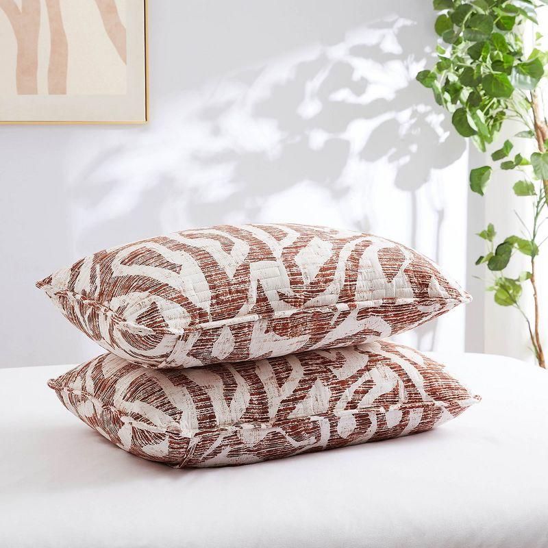 Southshore Fine Living Oversized Khari Lightweight 3-Piece Quilt Set Rust Full / Queen