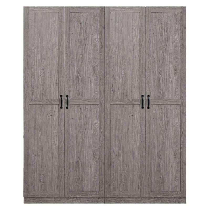 Set of 2 Hopkins Modern 4 Shelf Storage Closets - Manhattan Comfort