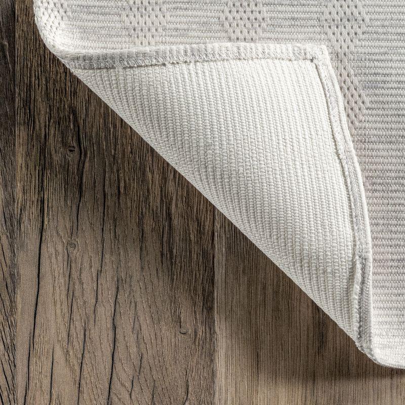 Nuloom Fae Geometric Shapes Pet Friendly Machine Washable Area Rug, 8' x 10', Ivory