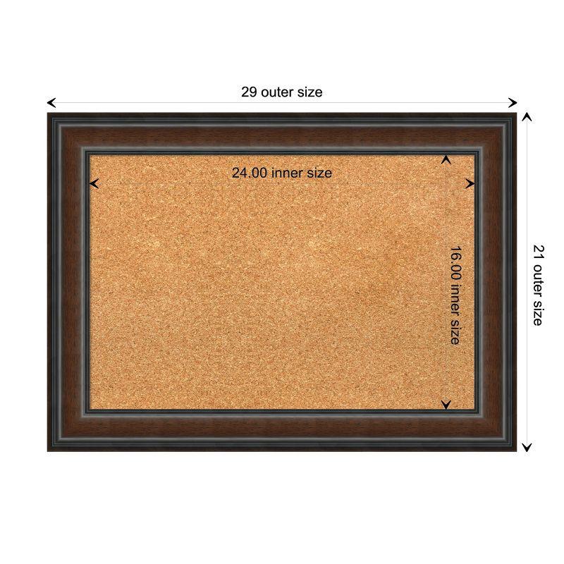 Amanti Art Cyprus Walnut Wood Framed Corkboard, Natural Cork