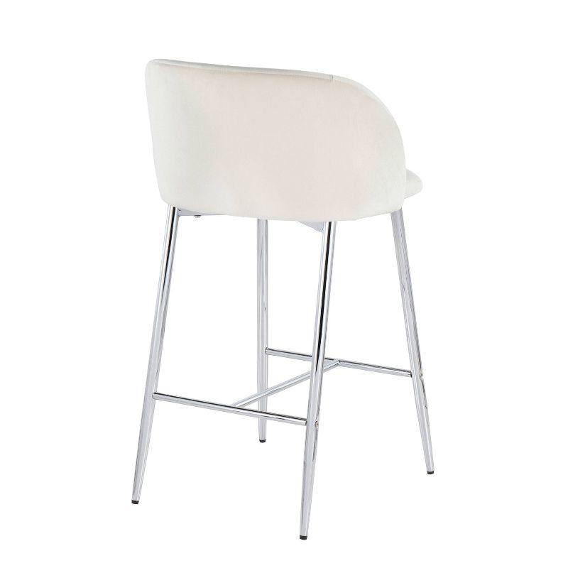 Upholstered 26.5'' Counter Stool with Metal Frame