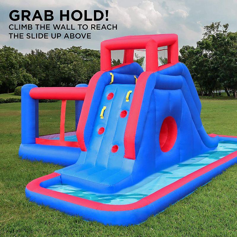 Sunny & Fun Inflatable Kids Backyard Water Park W/Slide & Bounce House