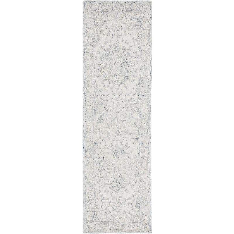 Ivory and Charcoal Hand-Tufted Wool Area Rug