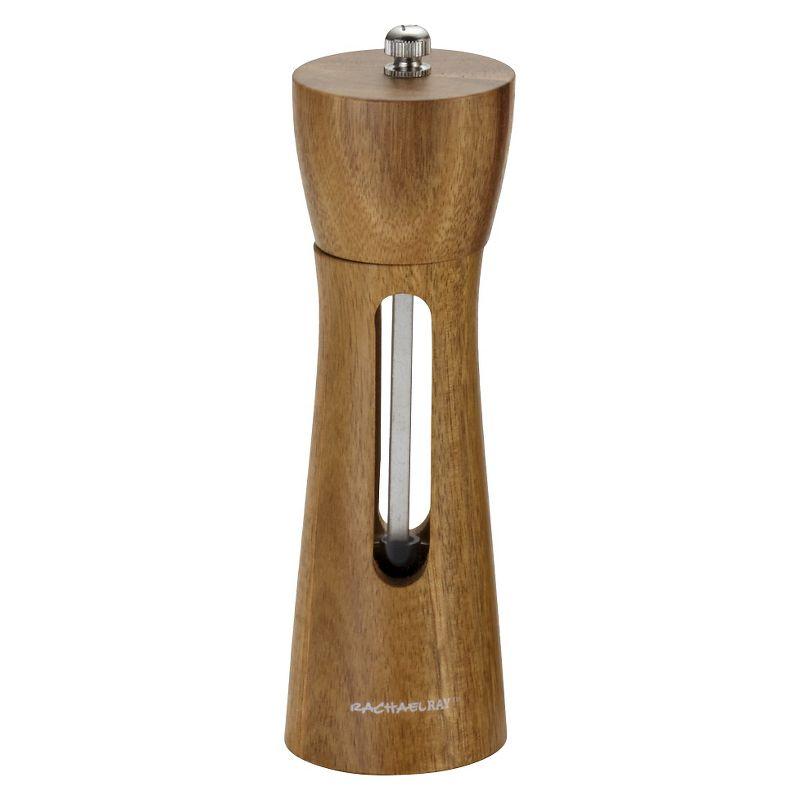 Acacia Wood Salt and Pepper Grinder Set with Stainless Steel