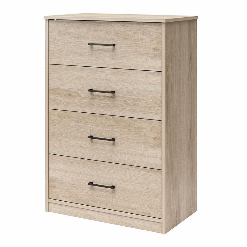 Ameriwood Home BrEZ Build Collection Pearce 4 Drawer Dresser, Light Oak