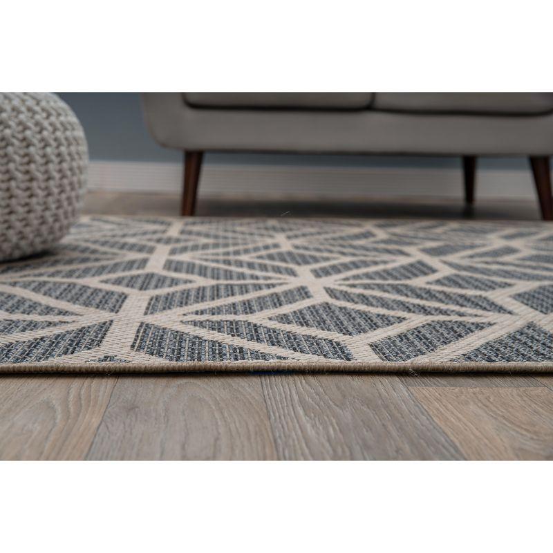 World Rug Gallery Modern Contemporary Geometric Indoor/Outdoor Area Rug