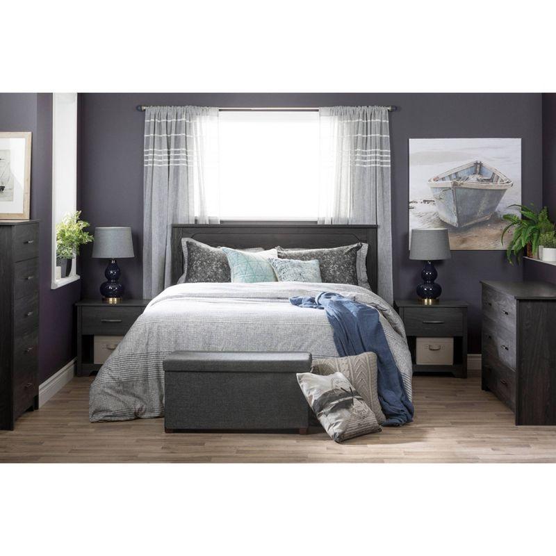 Elegant Fusion 1-Drawer Nightstand in Gray Oak