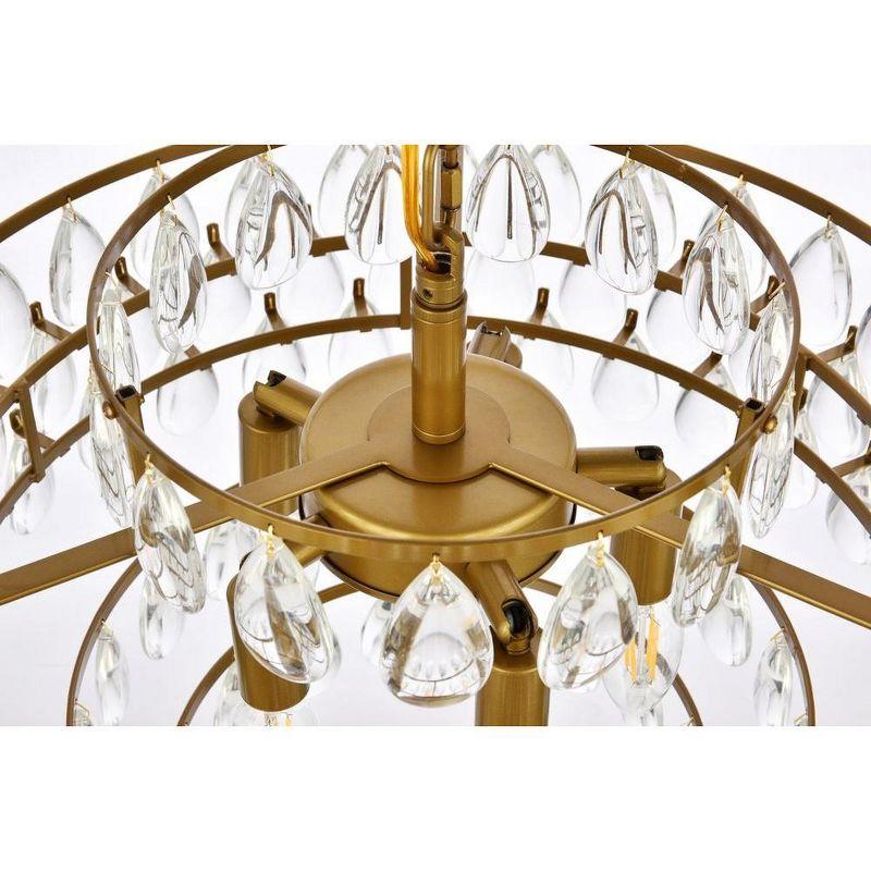 Elegant Lighting Mila 18 inch pendant in brass