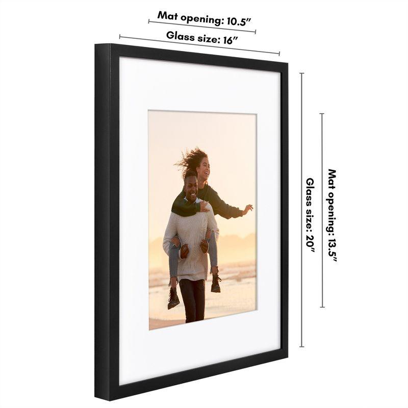 Americanflat Gallery-Style Picture Frame with Mat to Secure Artwork, Prints, and Photos