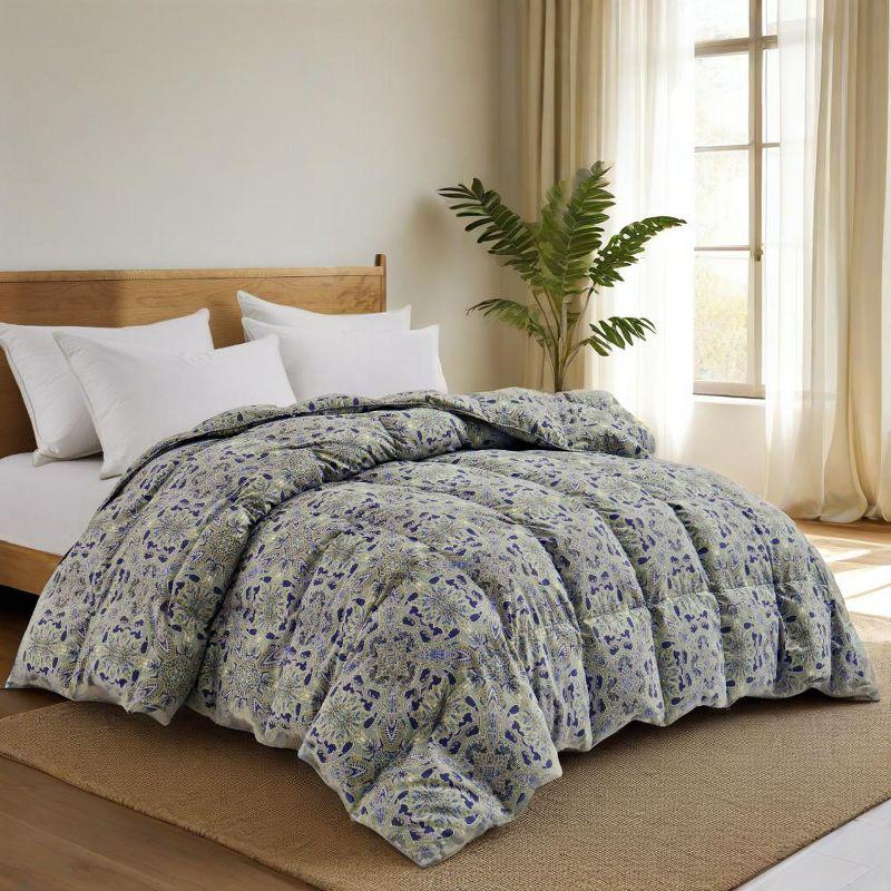Lark Manor™ All Season Paisley Floral Printed Vintage Goose Feather Down Comforter