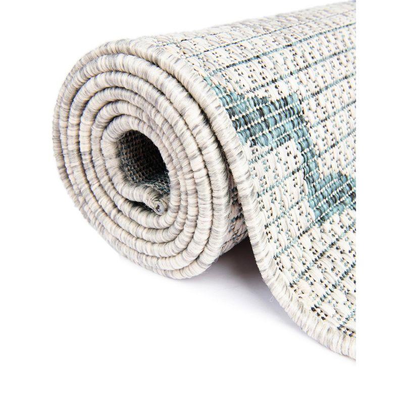 Unique Loom 4' 1 x 6' 1 Rectangle Indoor/Outdoor Trellis Gray Area Rug
