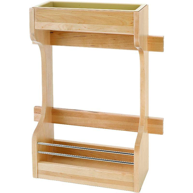 Rev-A-Shelf 4SBSU-15 Door Mount Wood Sink Base Cabinet Storage Organizer with 2-Shelf Storage for 30 Inch Sink Base