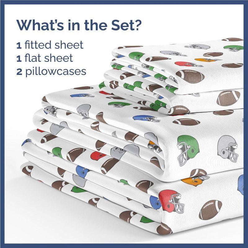 CGK Linens 4 Piece Kids Microfiber Sheet Set - Wrinkle Free - Cute, Cozy, Soft