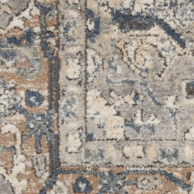 Nourison Concerto Center Medallion Indoor Rug Ivory Grey 8'10" x 11'10"