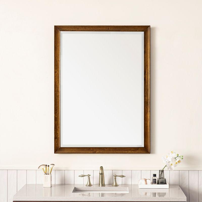 Glenbrooke Solid Wood Flat Wall Mirror