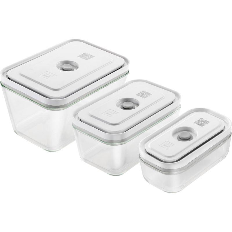 ZWILLING J.A. Henckels ZWILLING Fresh & Save 3-Piece Glass Food Storage Container, Meal Prep Container- Assorted Sizes