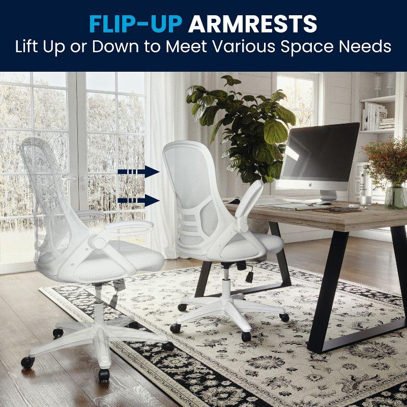 Flash Furniture Cappello High-Back Mesh Swivel Ergonomic Office Chair with Flip-Up Arms