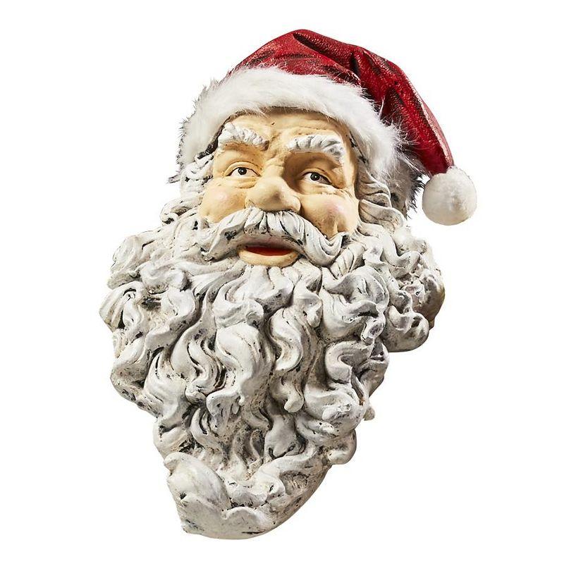 Design Toscano Ho-Ho-Hold It Santa Mantel Stocking Holder Statue, multi-colored