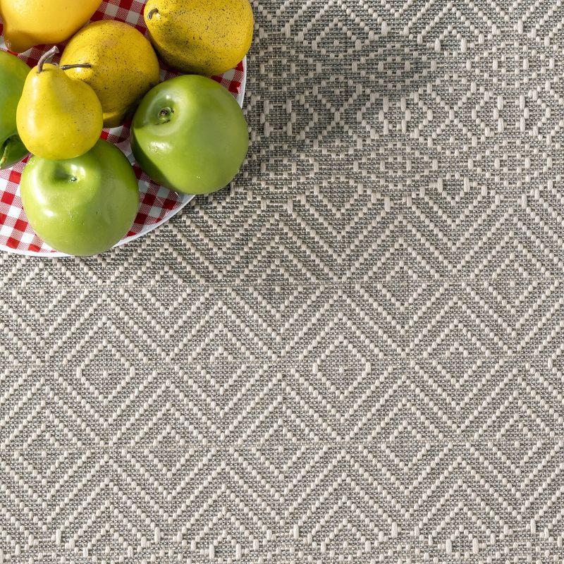 Nuloom Paloma Abstract Geometric Indoor and Outdoor Area Rug 8x10, Gray