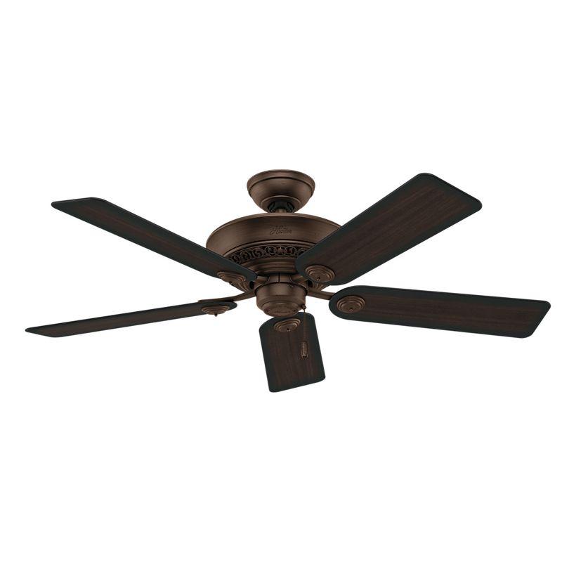 Italian Countryside 52" 5 - Blade Standard Ceiling Fan with Light and Pull Chains