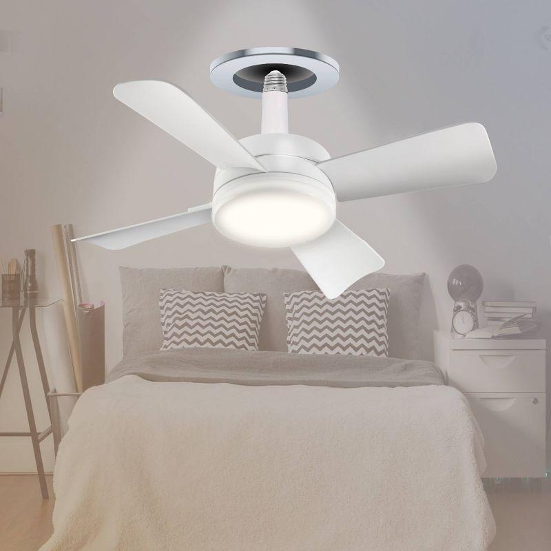 Bell + Howell Socket Fan, Ceiling Fan With 1000 Lumens Warm Light