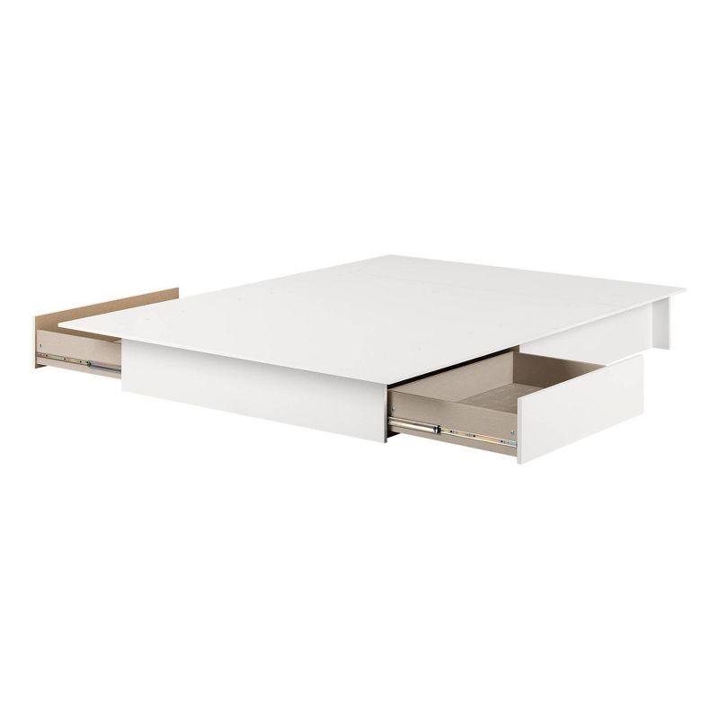 Fusion Full/Queen 2-Drawer Platform Bed Pure White