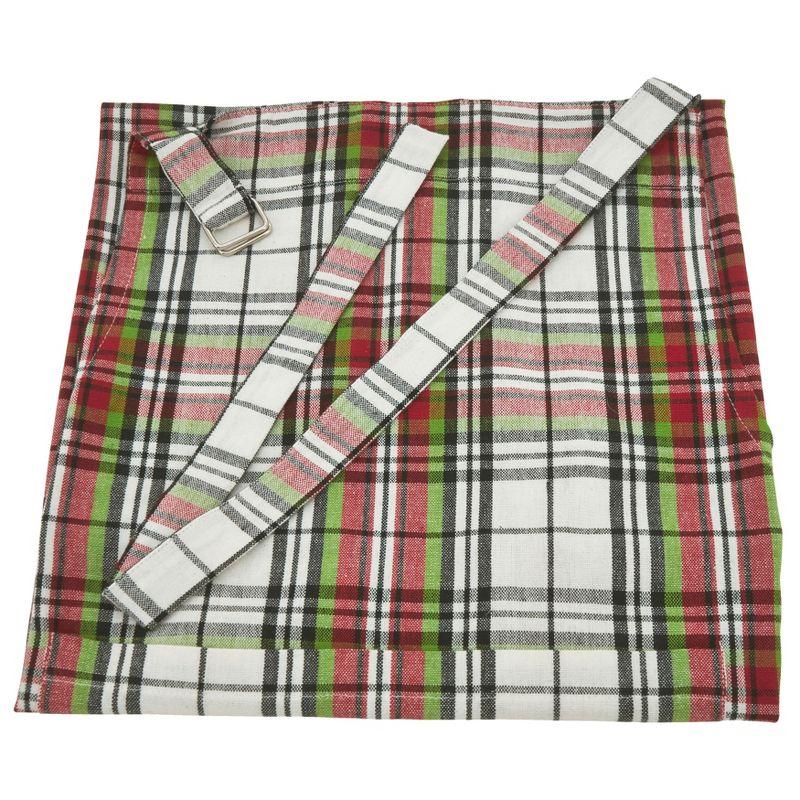 Saro Lifestyle Saro Lifestyle Classic Plaid Pattern Apron, Multi, 24"x36"