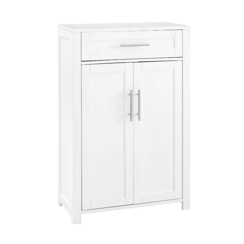 White Shaker-Style Living Room Cabinet with Adjustable Shelving