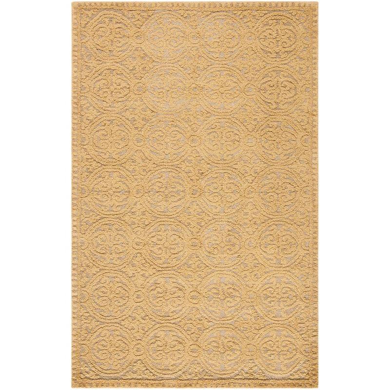 Ivory Hand-Tufted Wool Rectangular Area Rug