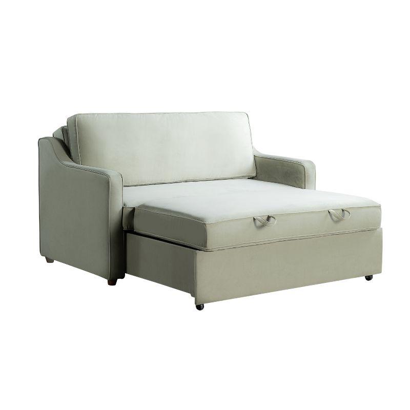 Serta Juliette 62.2'' Full Convertible Sofa w/ Velvet Upholstery