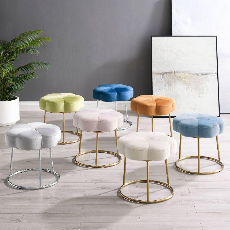 Ciara Flower Cushioned Vanity Stool