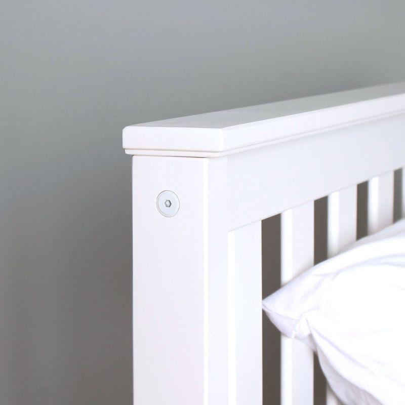 Plank+Beam Classic Solid Wood Twin Platform Bed Frame with Slatted Headboard