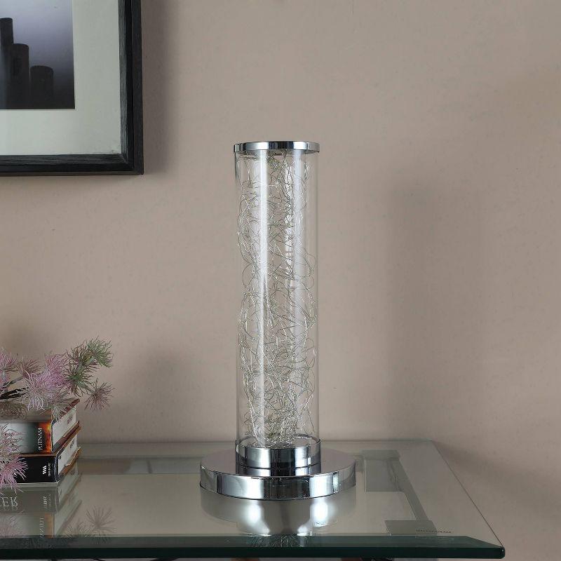 13" Novelty Metal Tube Table Lamp with Bright LED for Desk, Nightstand - Ore International