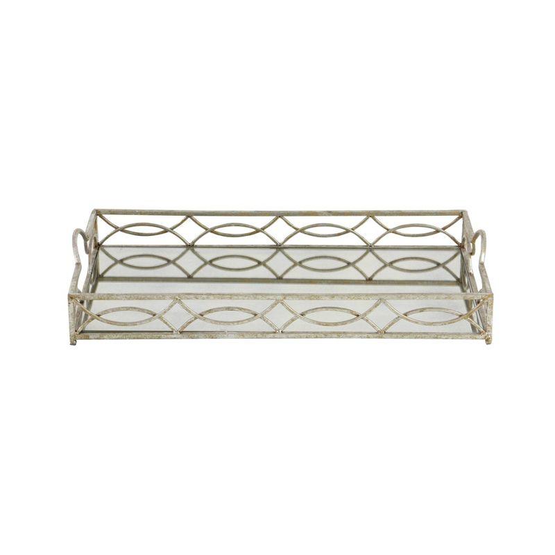 Modern Reflections Rustic Iron Tray (25") - Olivia & May